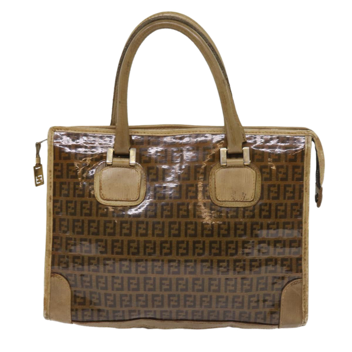 FENDI Zucchino Canvas Tote Bag Brown ep1903