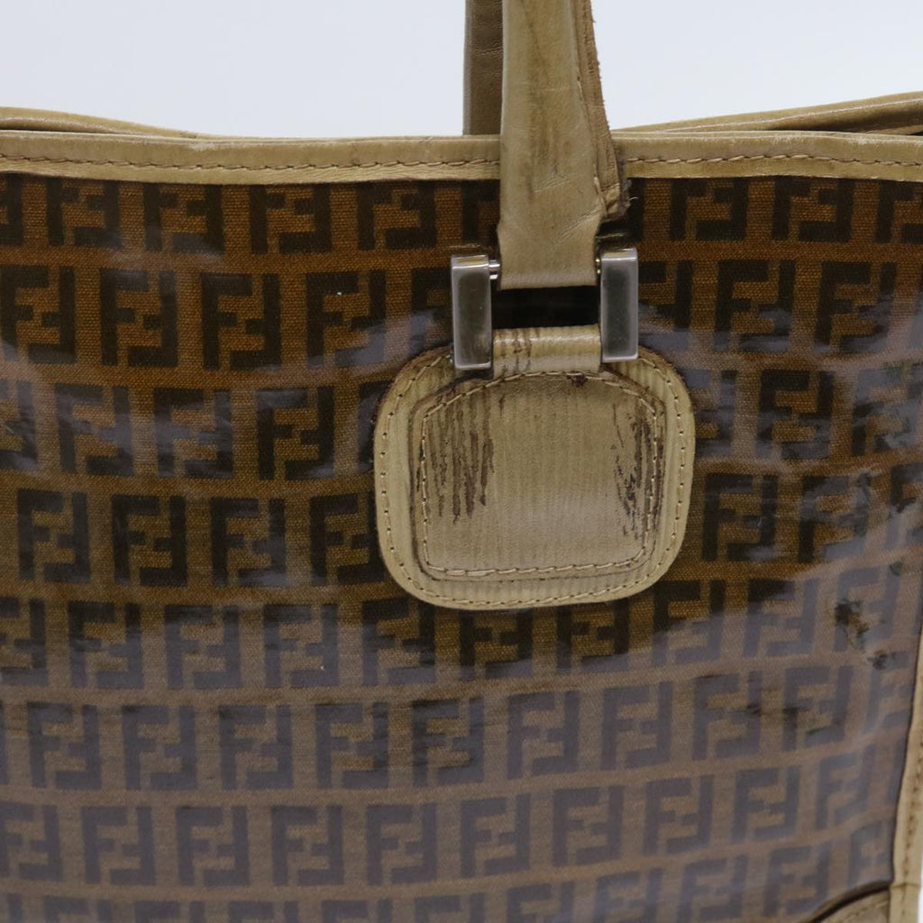 FENDI Zucchino Canvas Tote Bag Brown ep1903