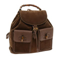 GUCCI Bamboo Backpack Suede Brown 003 1998 0016 ep1912