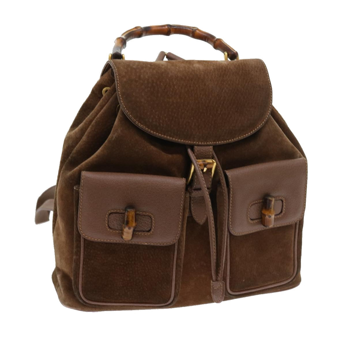 GUCCI Bamboo Backpack Suede Brown 003 1998 0016 ep1912