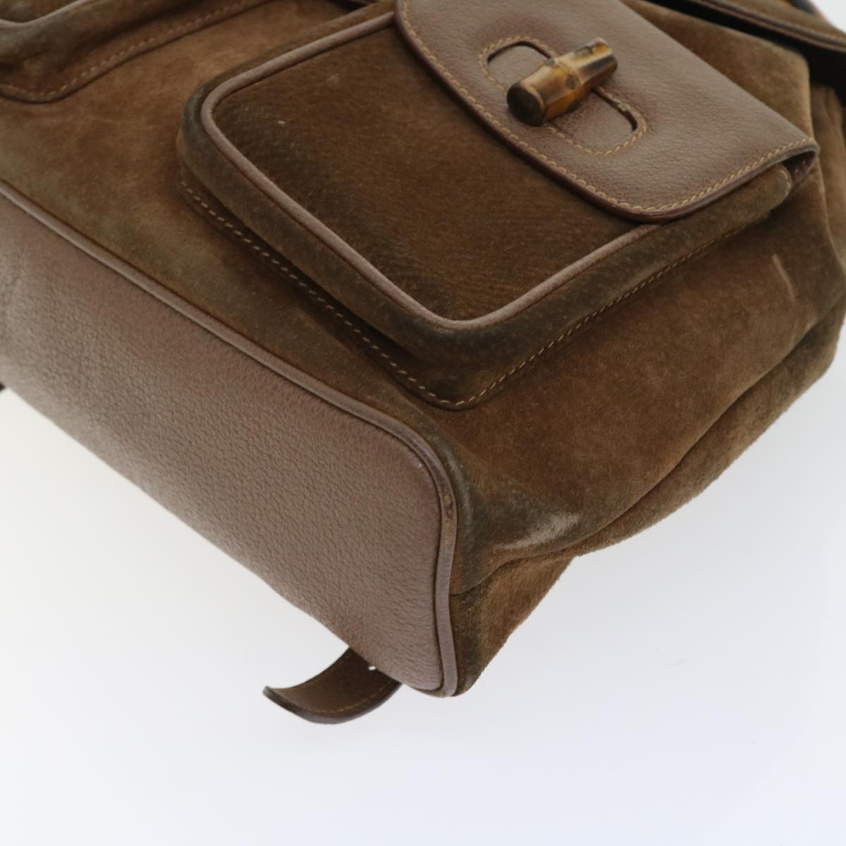 GUCCI Bamboo Backpack Suede Brown 003 1998 0016 ep1912