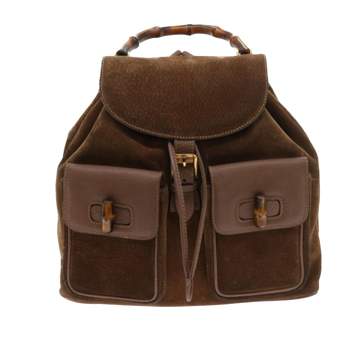 GUCCI Bamboo Backpack Suede Brown 003 1998 0016 ep1912