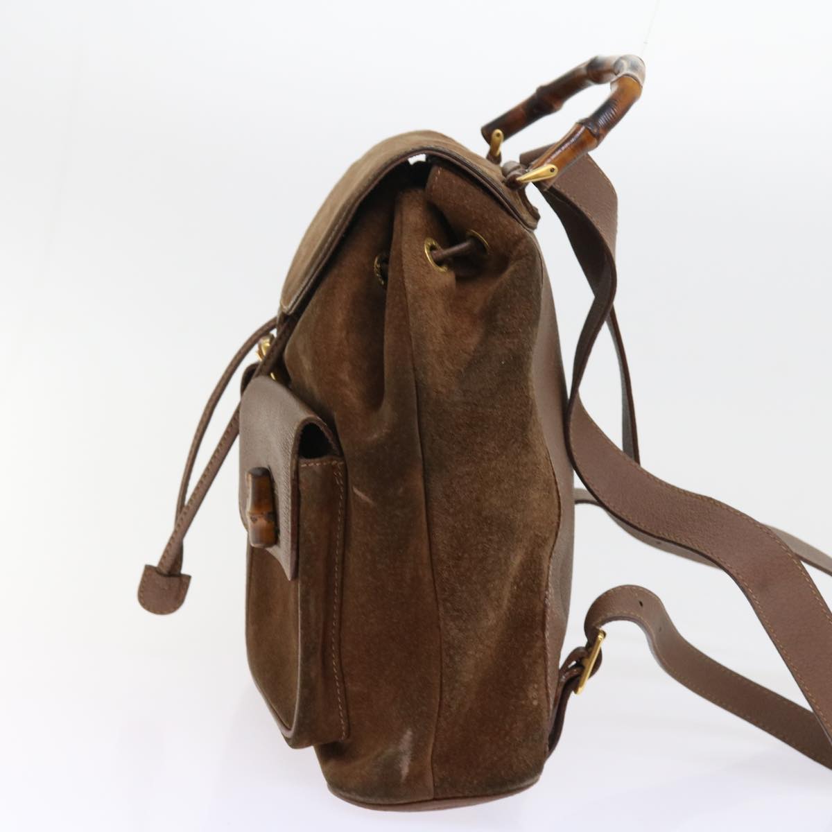 GUCCI Bamboo Backpack Suede Brown 003 1998 0016 ep1912