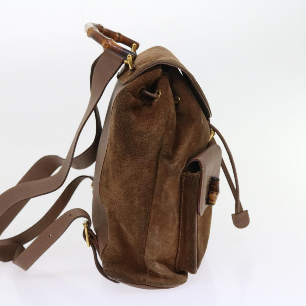 GUCCI Bamboo Backpack Suede Brown 003 1998 0016 ep1912