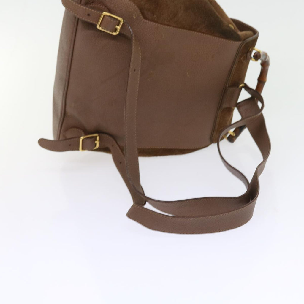 GUCCI Bamboo Backpack Suede Brown 003 1998 0016 ep1912