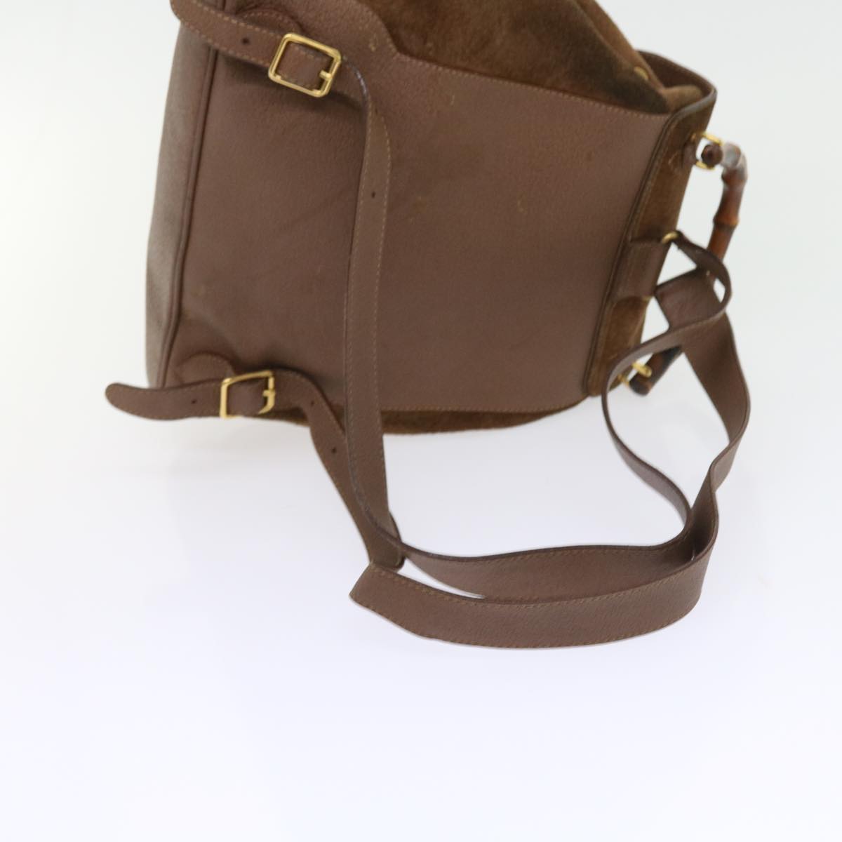 GUCCI Bamboo Backpack Suede Brown 003 1998 0016 ep1912
