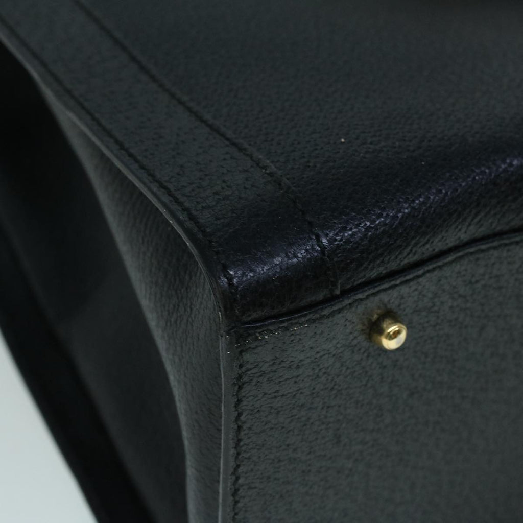 GUCCI Bamboo Hand Bag Leather Black 002 1186 0259 ep1914