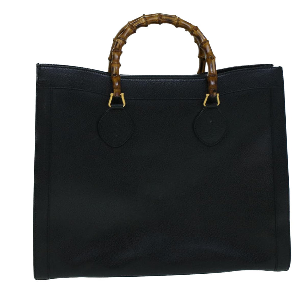 GUCCI Bamboo Hand Bag Leather Black 002 1186 0259 ep1914