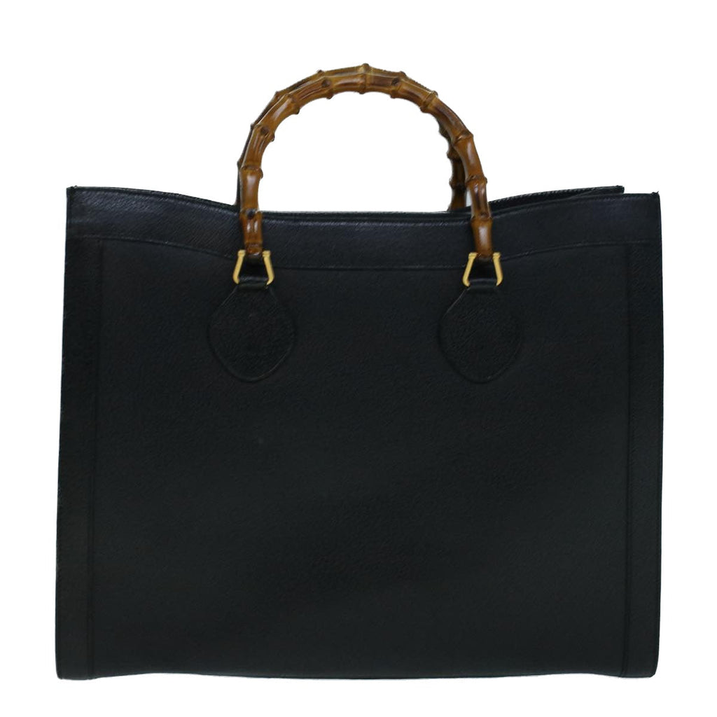 GUCCI Bamboo Hand Bag Leather Black 002 1186 0259 ep1914
