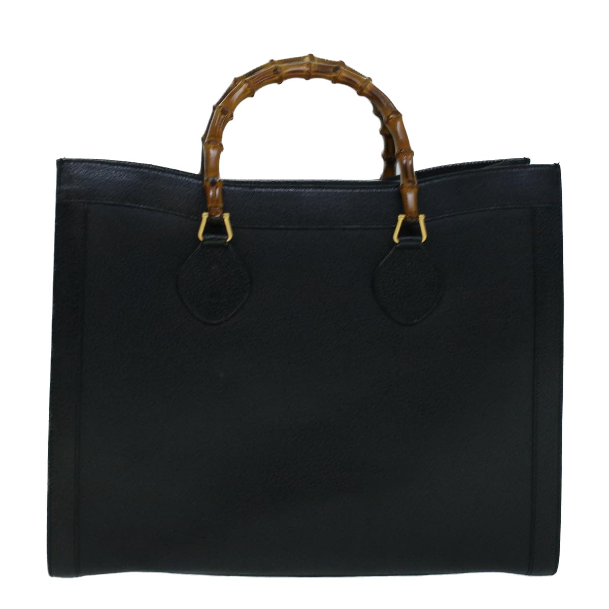 GUCCI Bamboo Hand Bag Leather Black 002 1186 0259 ep1914