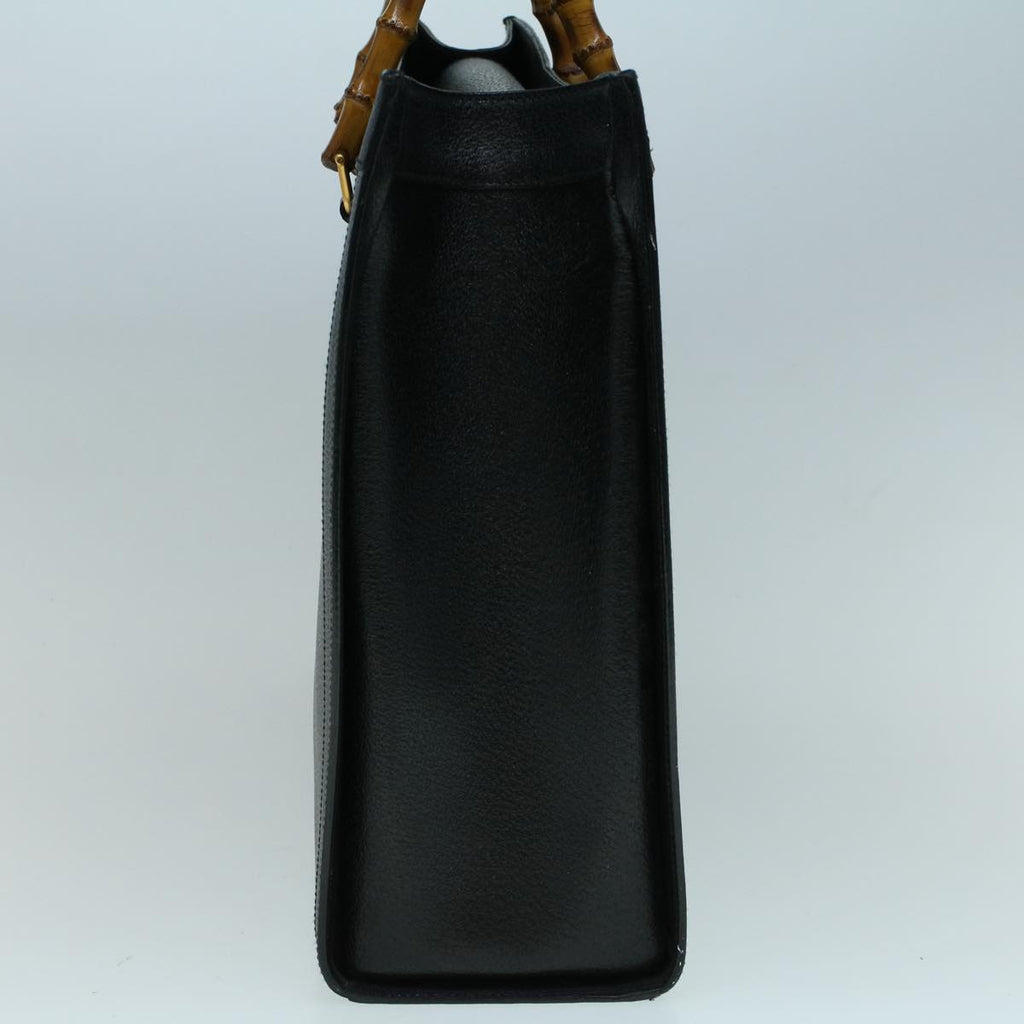 GUCCI Bamboo Hand Bag Leather Black 002 1186 0259 ep1914
