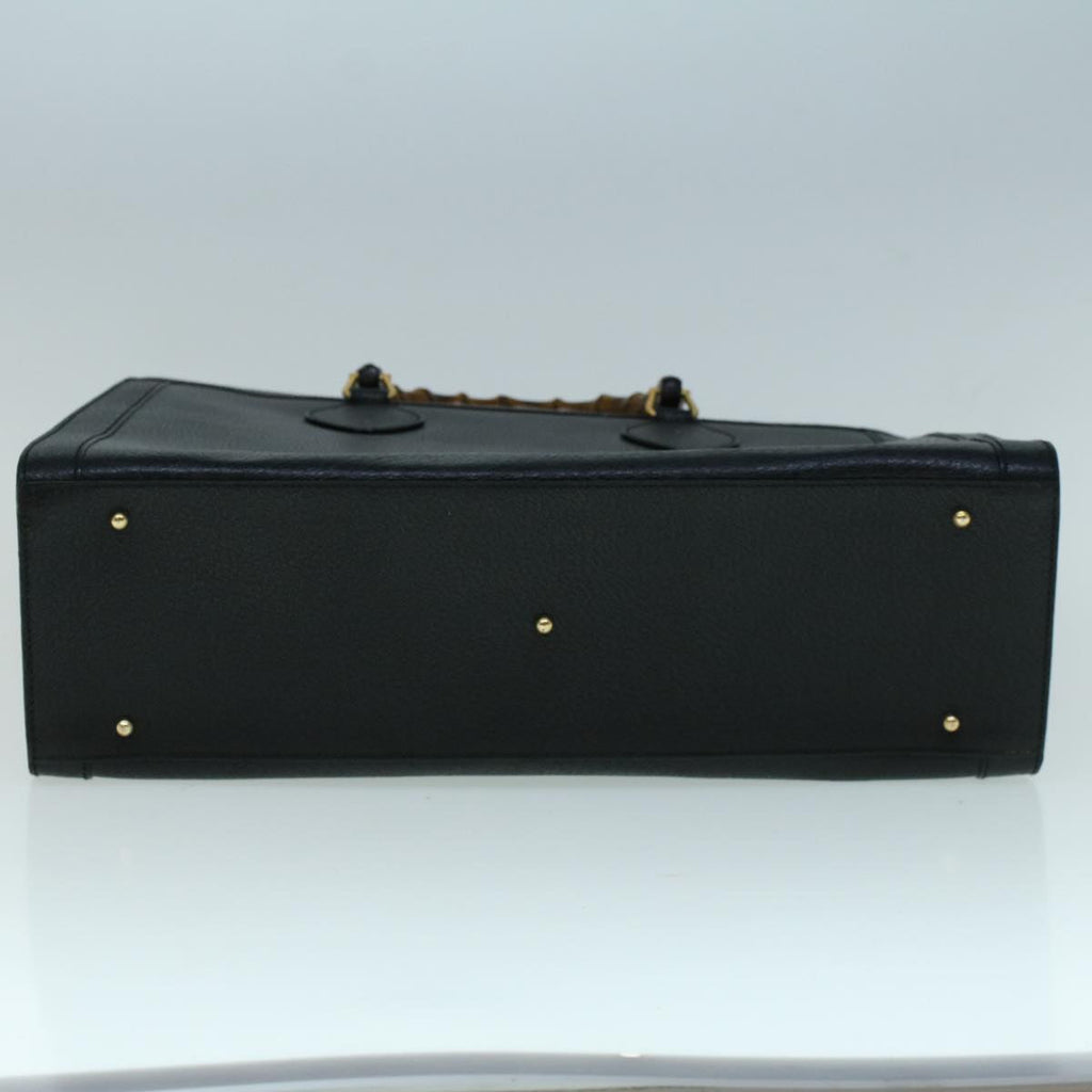 GUCCI Bamboo Hand Bag Leather Black 002 1186 0259 ep1914