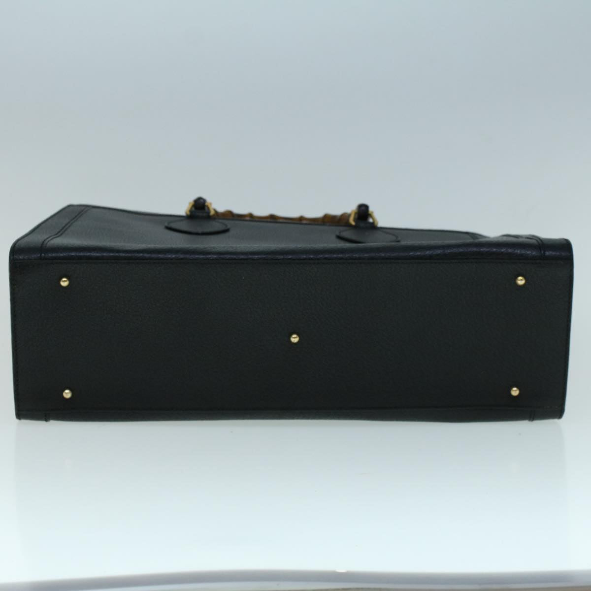 GUCCI Bamboo Hand Bag Leather Black 002 1186 0259 ep1914