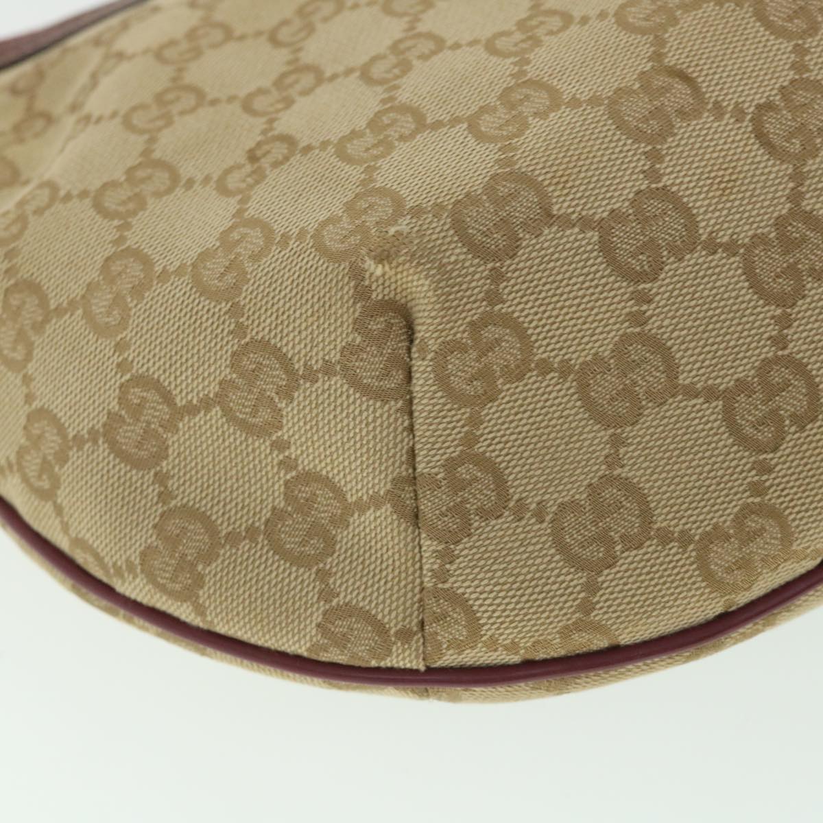 GUCCI GG Canvas Sherry Line Shoulder Bag Beige Red 181092 ep1918