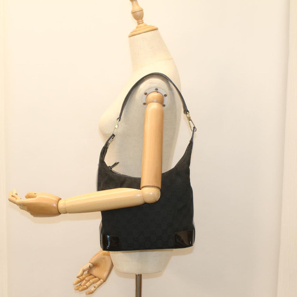 GUCCI GG Canvas Shoulder Bag Black 001 4204 ep1925