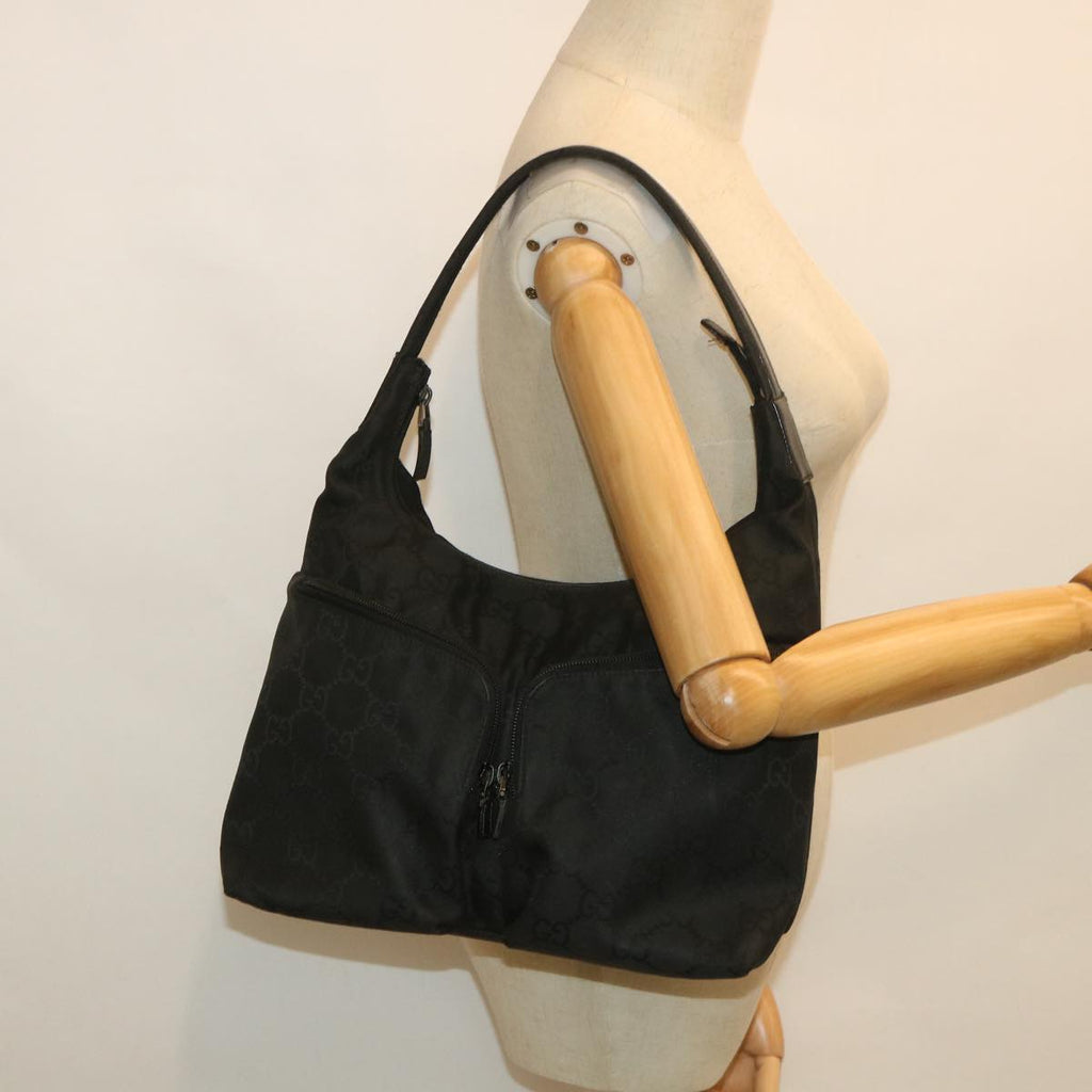 GUCCI GG Canvas Shoulder Bag Black 001 3380 1705 ep1926