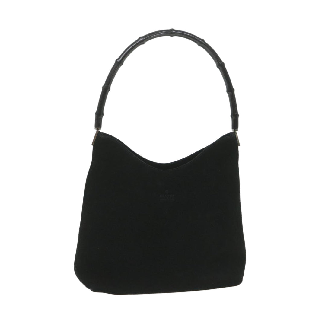 GUCCI Bamboo Shoulder Bag Suede Black 001 3214 001998 ep1932