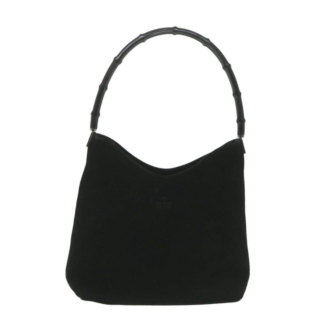 GUCCI Bamboo Shoulder Bag Suede Black 001 3214 001998 ep1932