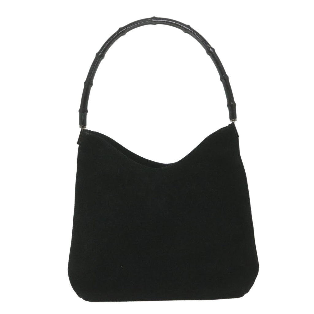 GUCCI Bamboo Shoulder Bag Suede Black 001 3214 001998 ep1932