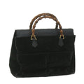 GUCCI Bamboo Hand Bag Suede Black 002 423 0022 ep1933