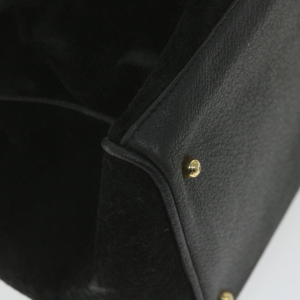 GUCCI Bamboo Hand Bag Suede Black 002 423 0022 ep1933