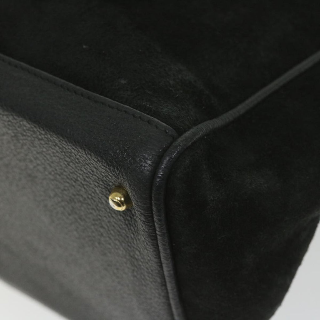 GUCCI Bamboo Hand Bag Suede Black 002 423 0022 ep1933