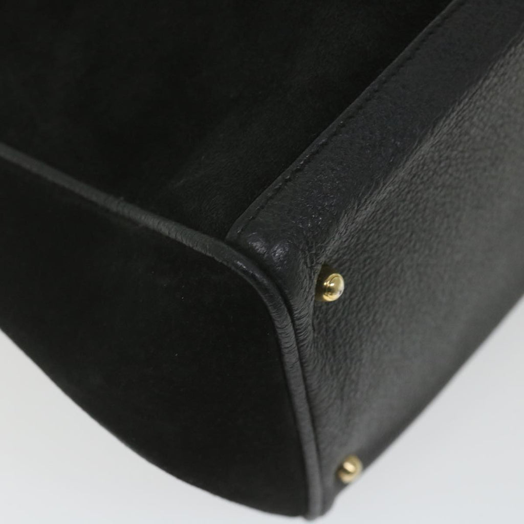 GUCCI Bamboo Hand Bag Suede Black 002 423 0022 ep1933