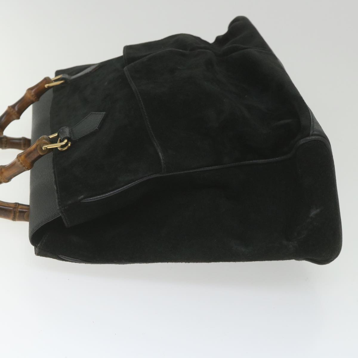 GUCCI Bamboo Hand Bag Suede Black 002 423 0022 ep1933