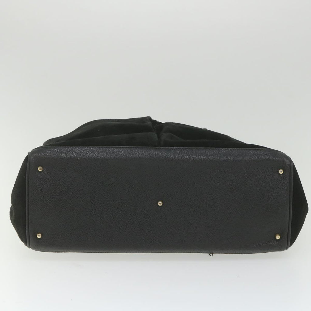 GUCCI Bamboo Hand Bag Suede Black 002 423 0022 ep1933