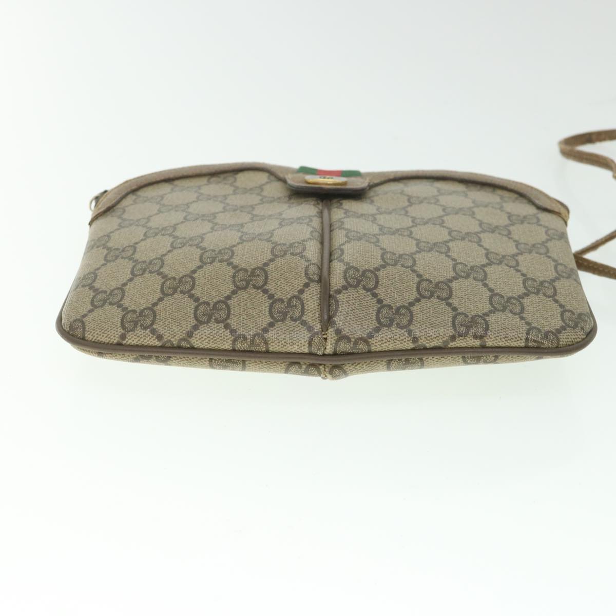 GUCCI GG Supreme Web Sherry Line Shoulder Bag Beige Red 98 02 047 ep1935