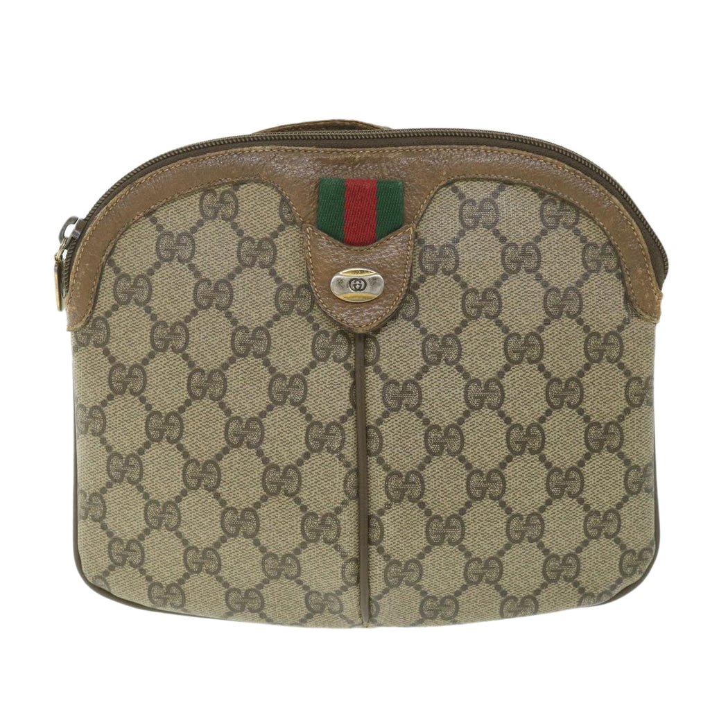 GUCCI GG Supreme Web Sherry Line Shoulder Bag Beige Red 98 02 047 ep1935
