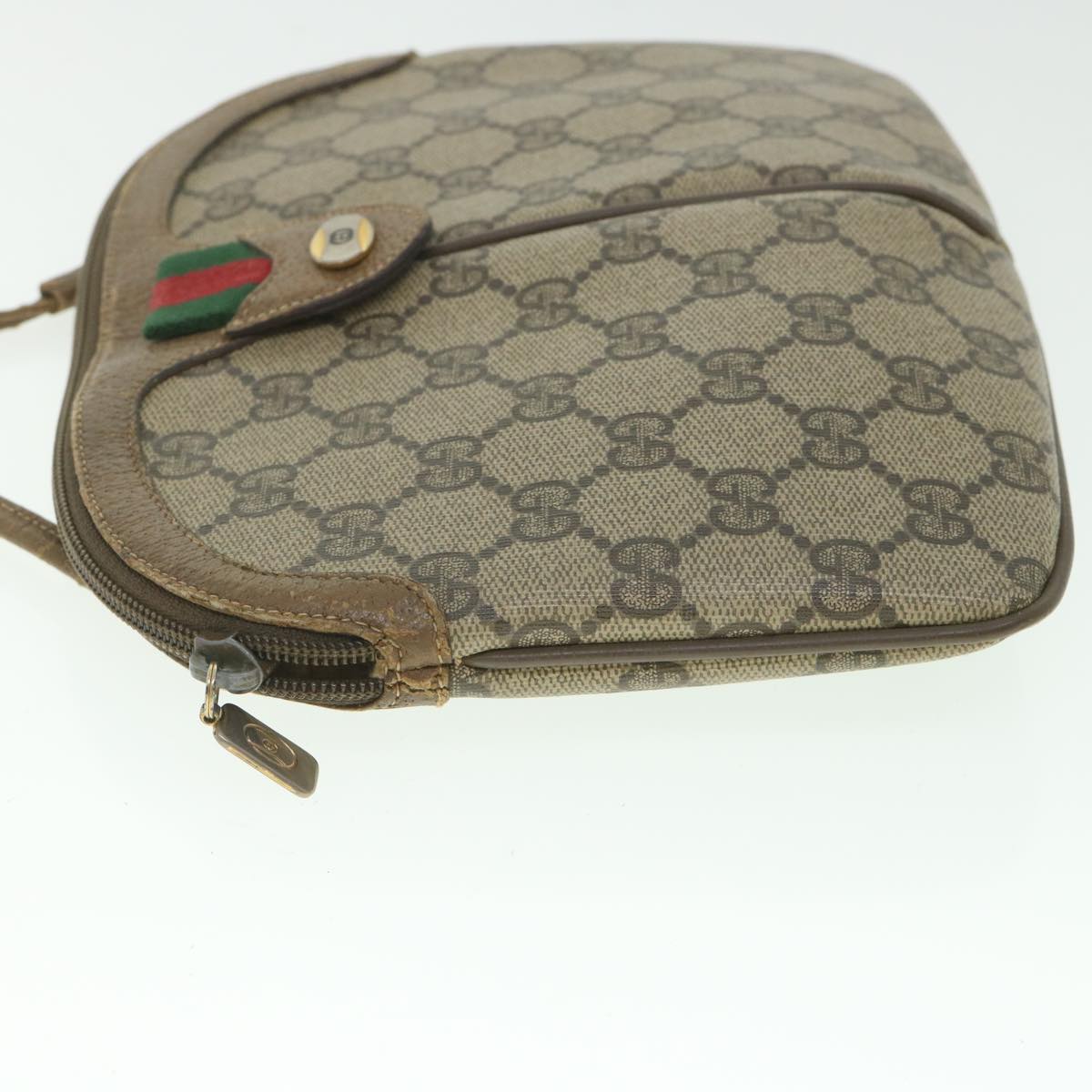GUCCI GG Supreme Web Sherry Line Shoulder Bag Beige Red 98 02 047 ep1935