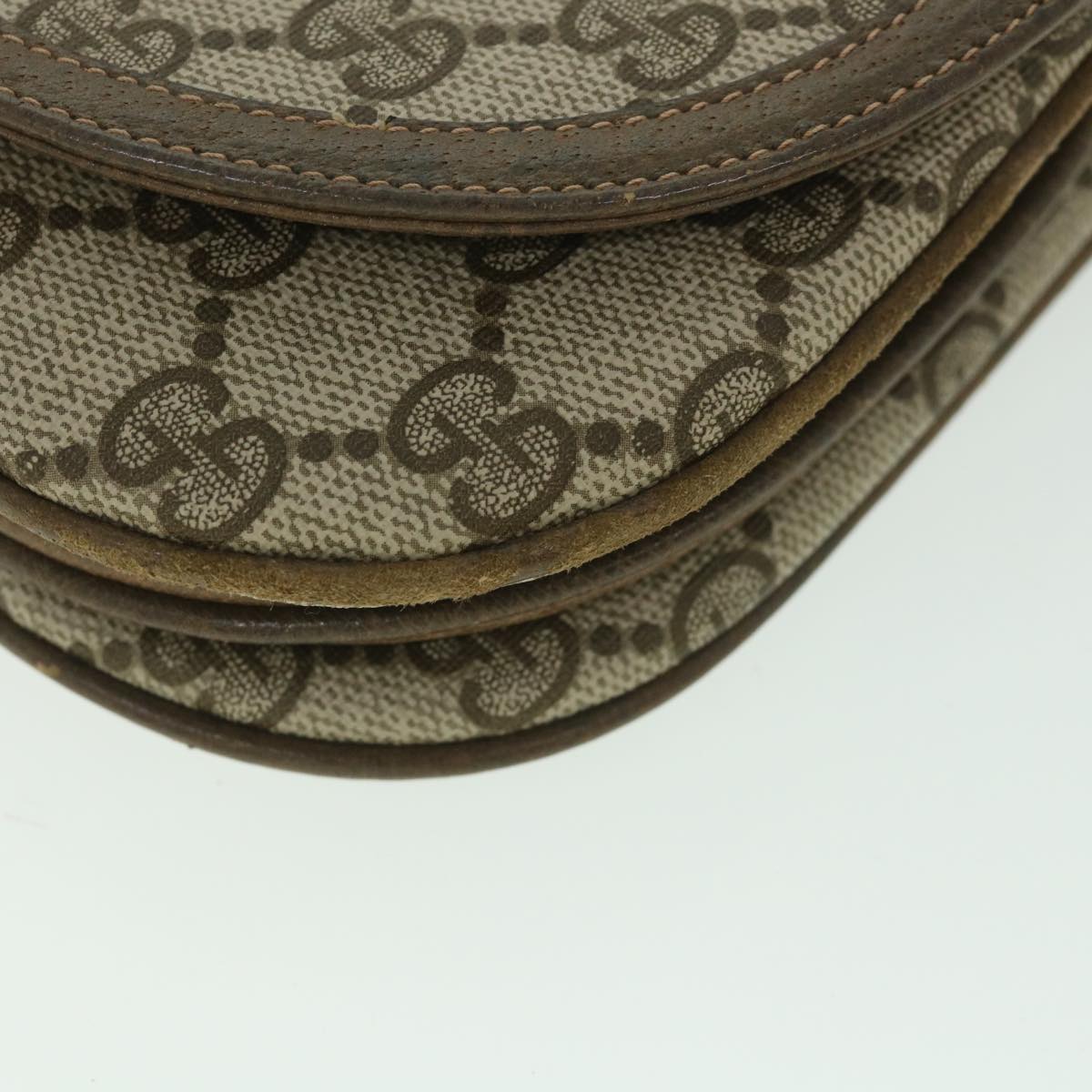 GUCCI GG Supreme Shoulder Bag PVC Leather Beige ep1940