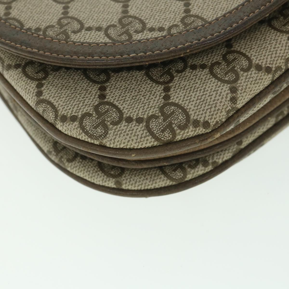 GUCCI GG Supreme Shoulder Bag PVC Leather Beige ep1940