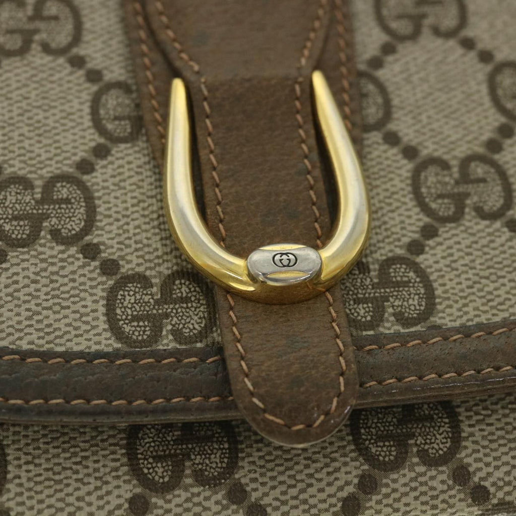GUCCI GG Supreme Shoulder Bag PVC Leather Beige ep1940
