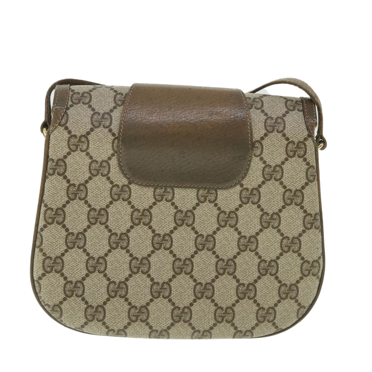 GUCCI GG Supreme Shoulder Bag PVC Leather Beige ep1940