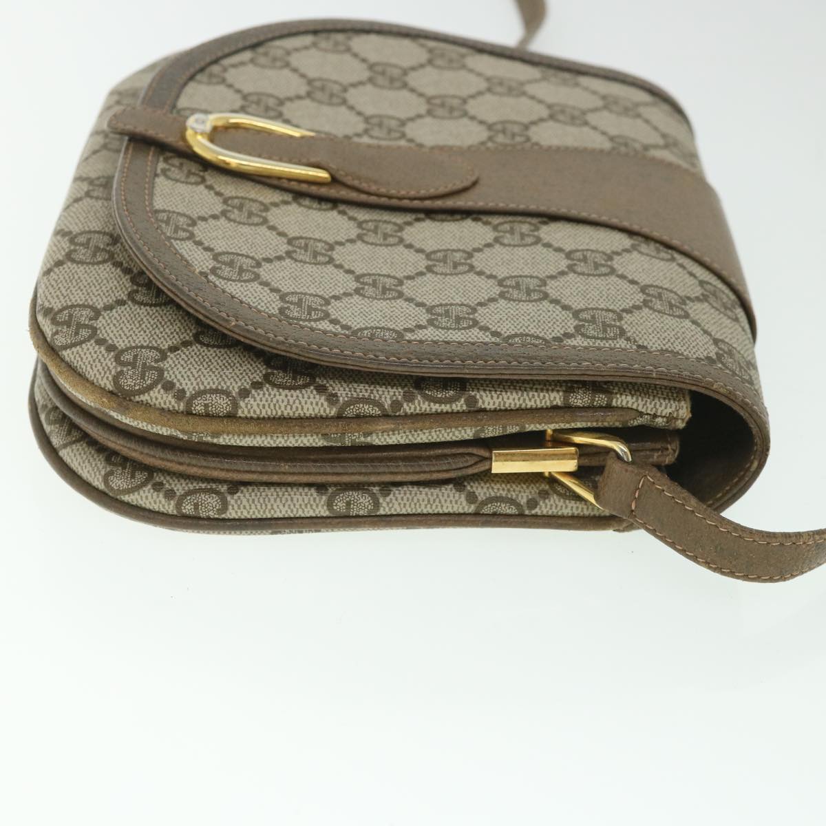 GUCCI GG Supreme Shoulder Bag PVC Leather Beige ep1940