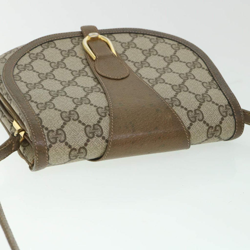 GUCCI GG Supreme Shoulder Bag PVC Leather Beige ep1940