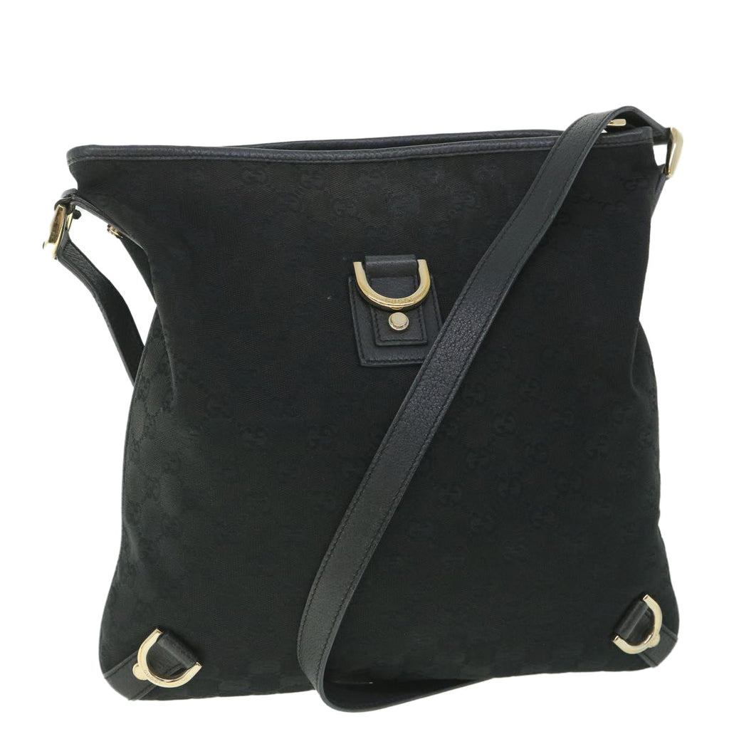 GUCCI GG Canvas Shoulder Bag Black 131326 ep1943