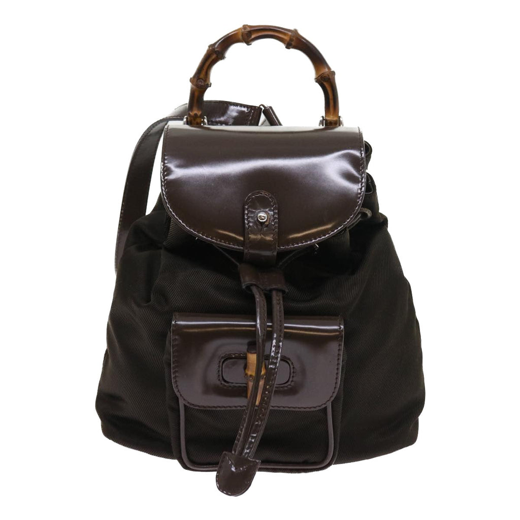 GUCCI Bamboo Backpack Canvas Brown 003 1998 0030 ep1946