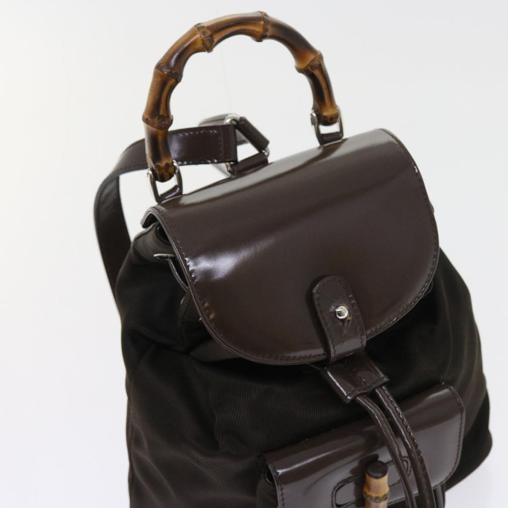 GUCCI Bamboo Backpack Canvas Brown 003 1998 0030 ep1946