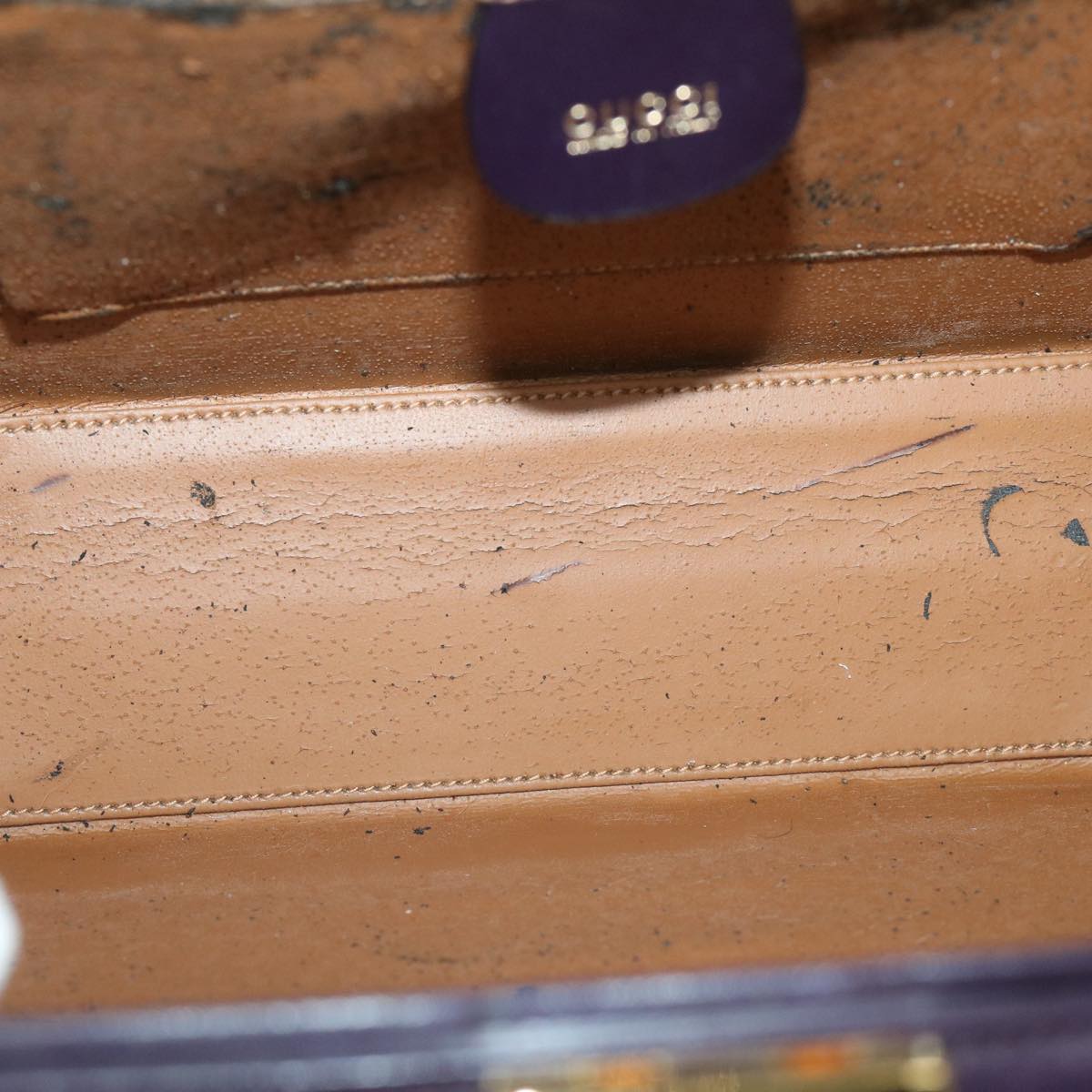 GUCCI Hand Bag Leather 2way Purple ep1948