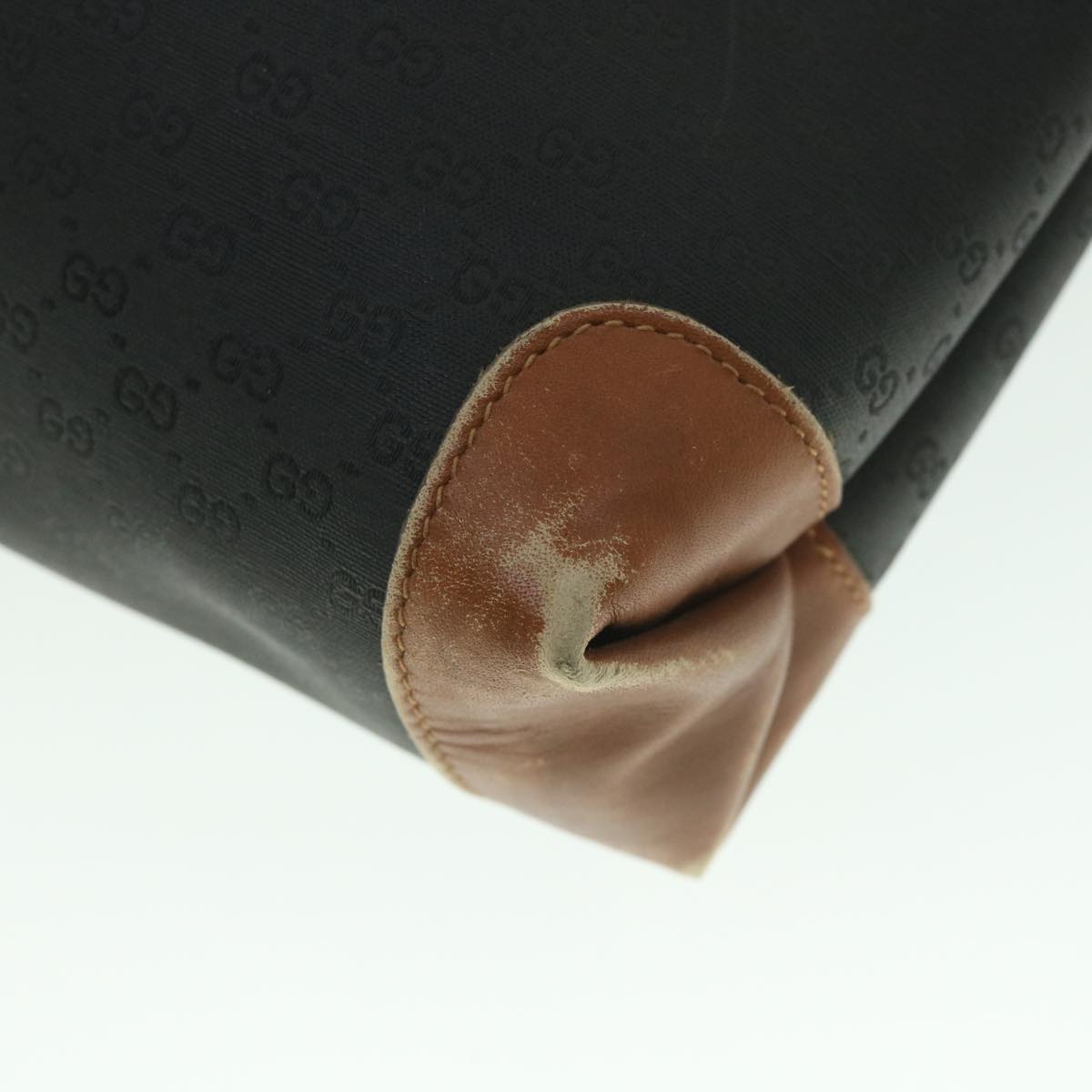 GUCCI Micro GG Supreme Tote Bag PVC Leather Black 002 098 0057 ep1949