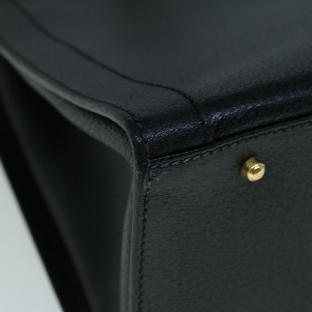 GUCCI Bamboo Hand Bag Leather 2way Black 002 853 0259 ep1951