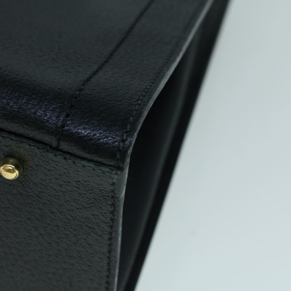 GUCCI Bamboo Hand Bag Leather 2way Black 002 853 0259 ep1951