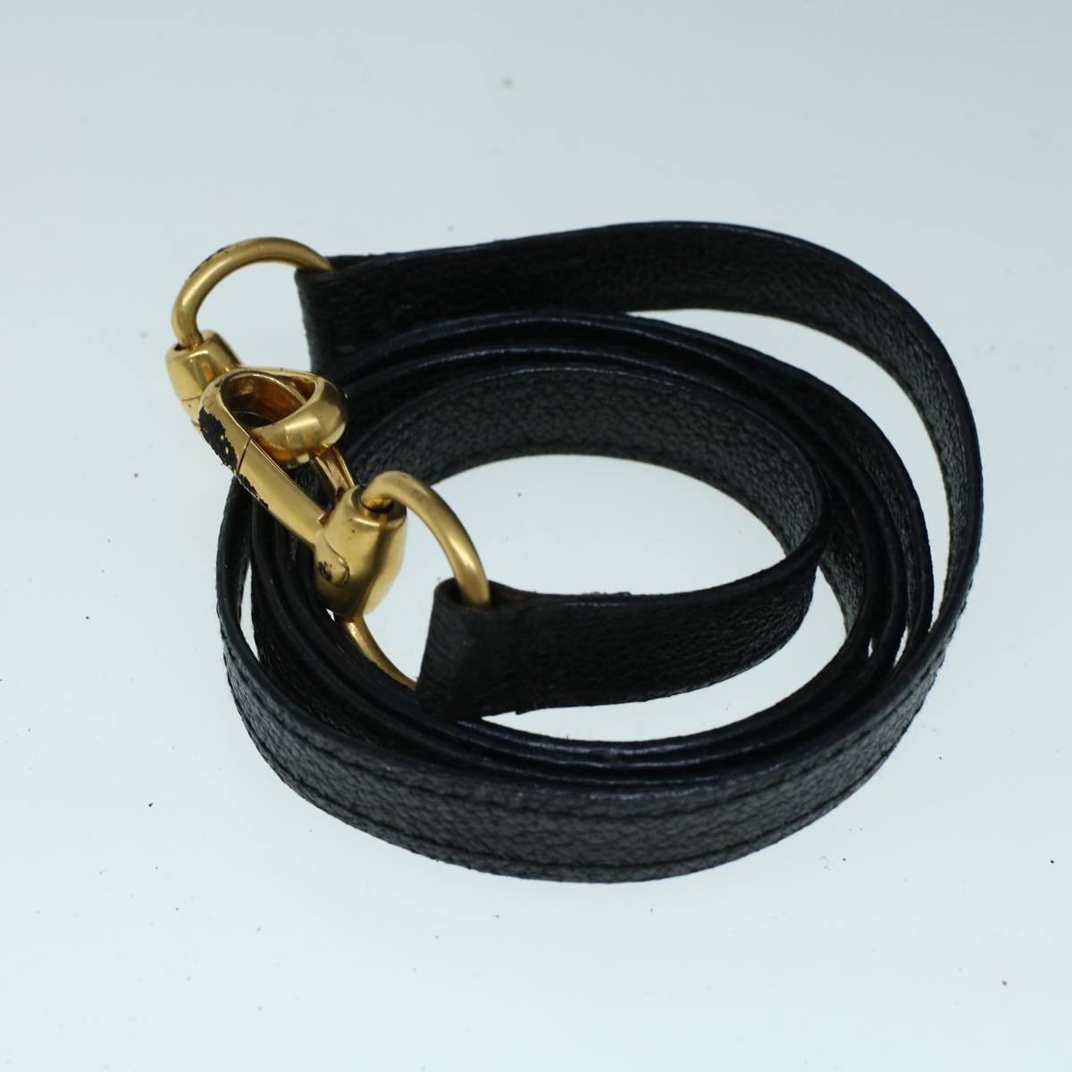 GUCCI Bamboo Hand Bag Leather 2way Black 002 853 0259 ep1951