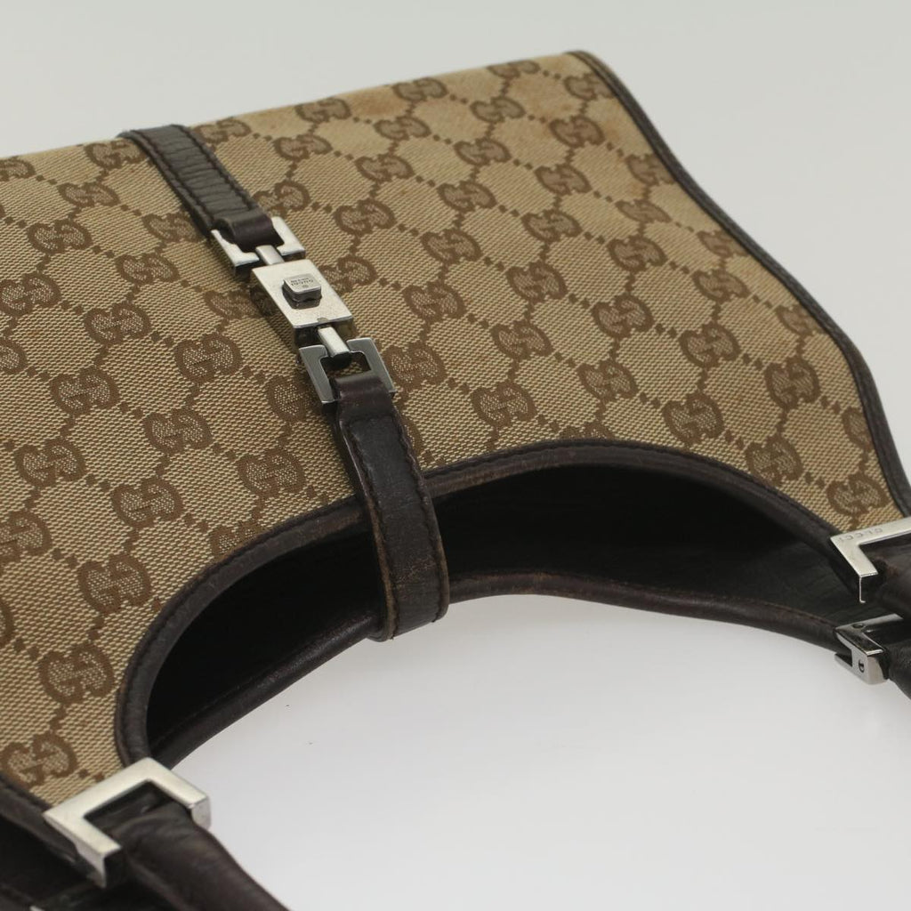 GUCCI Jackie GG Canvas Shoulder Bag Beige 01721 ep1958