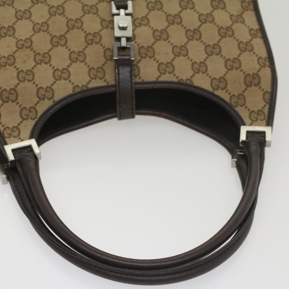 GUCCI Jackie GG Canvas Shoulder Bag Beige 01721 ep1958