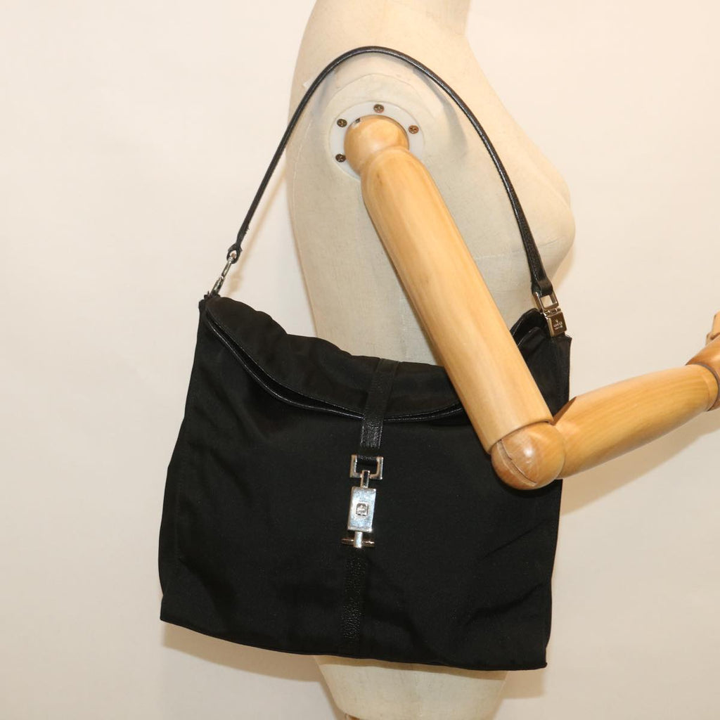 GUCCI Jackie Shoulder Bag Nylon Canvas Black 001 3355 ep1965