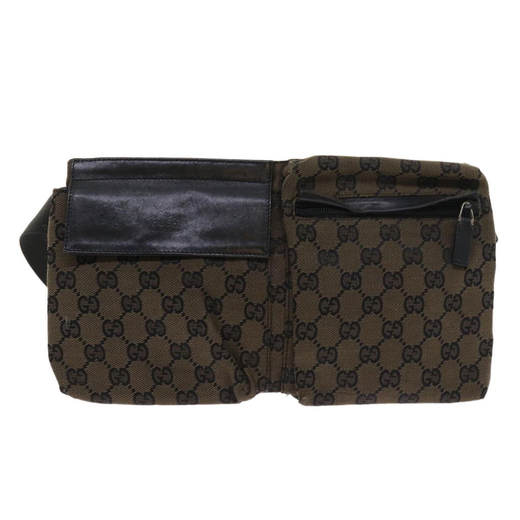 GUCCI GG Canvas Waist bag Brown 018 1621 ep1967